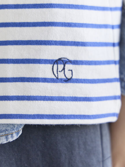 ショルダー釦ボーダーカットソー《2026 spring catalog item》（ピンク/ミント/ブルー/ネイビー）｜Te chichi（テチチ）通販