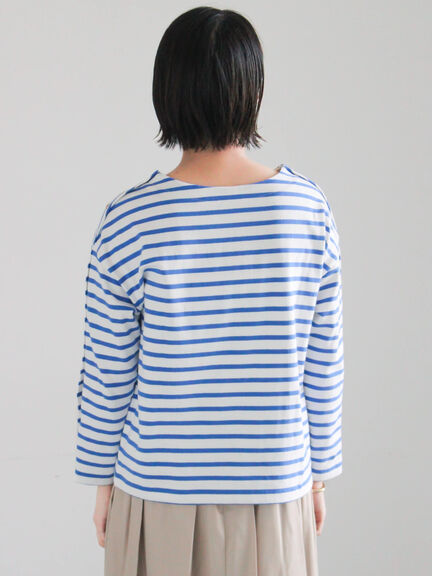 ショルダー釦ボーダーカットソー《2026 spring catalog item》（ピンク/ミント/ブルー/ネイビー）｜Te chichi（テチチ）通販