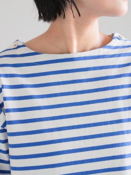 ショルダー釦ボーダーカットソー《2026 spring catalog item》（ピンク/ミント/ブルー/ネイビー）｜Te chichi（テチチ）通販