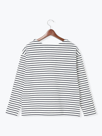 ショルダー釦ボーダーカットソー《2026 spring catalog item》（ピンク/ミント/ブルー/ネイビー）｜Te chichi（テチチ）通販