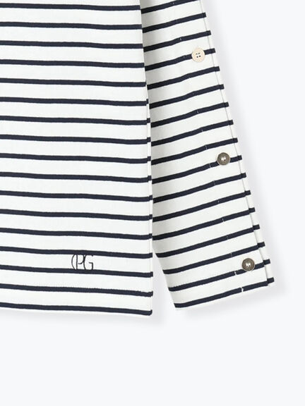 ショルダー釦ボーダーカットソー《2026 spring catalog item》（ピンク/ミント/ブルー/ネイビー）｜Te chichi（テチチ）通販