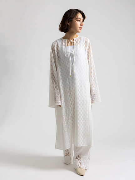 【Atelier ChouChou】スカラップヘムコットンイージーパンツ（オフホワイト）｜Te chichi（テチチ）通販