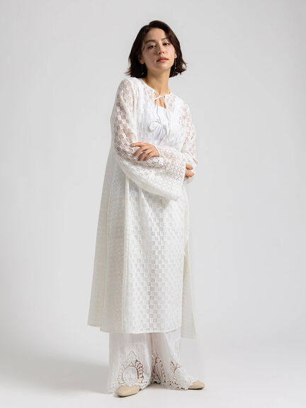 【Atelier ChouChou】スカラップヘムコットンイージーパンツ（オフホワイト）｜Te chichi（テチチ）通販