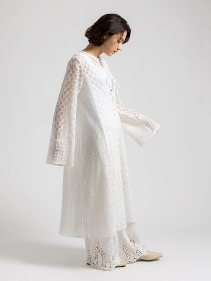 【Atelier ChouChou】スカラップヘムコットンイージーパンツ（オフホワイト）｜Te chichi（テチチ）通販