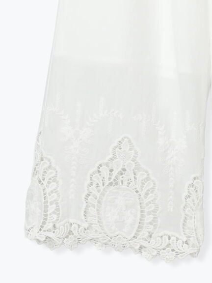 【Atelier ChouChou】スカラップヘムコットンイージーパンツ（オフホワイト）｜Te chichi（テチチ）通販