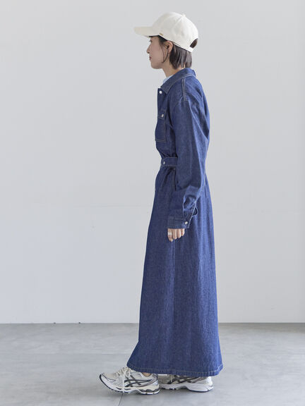 ウエストマークデニムシャツワンピース（ブルー/ネイビー）｜Te chichi（テチチ）通販