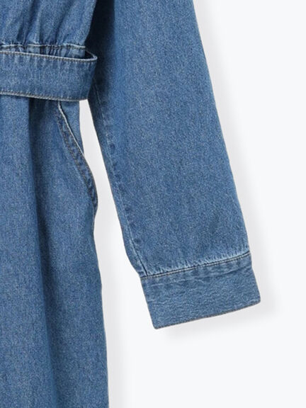 ウエストマークデニムシャツワンピース（ブルー/ネイビー）｜Te chichi（テチチ）通販