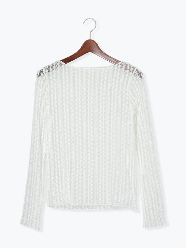 ストレッチレーストップス《2026 spring catalog item》（オフホワイト