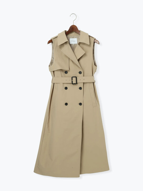 ロングトレンチジレ（ベージュ/アウター/ベスト）| Te chichi（テチチ