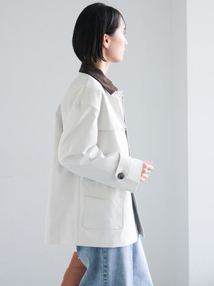 メタルバックルカバーオール《2026 spring catalog item》（ベージュ/アイボリー）｜Te chichi（テチチ）通販