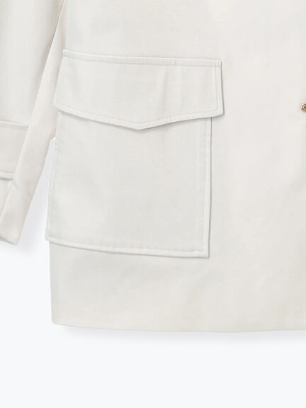 メタルバックルカバーオール《2026 spring catalog item》（ベージュ/アイボリー）｜Te chichi（テチチ）通販