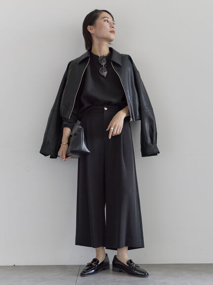 タックポケットワイドクロップトパンツ（グレー/ブラック/ネイビー）｜Te chichi（テチチ）通販