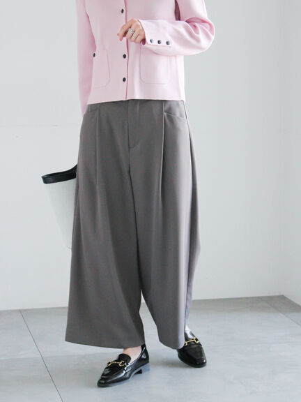 タックポケットワイドクロップトパンツ（グレー/ブラック/ネイビー）｜Te chichi（テチチ）通販