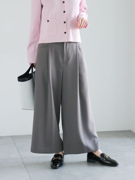 タックポケットワイドクロップトパンツ（グレー/ブラック/ネイビー）｜Te chichi（テチチ）通販