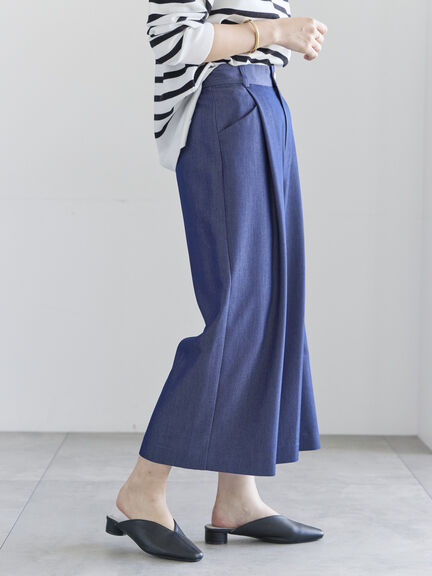 タックポケットワイドクロップトパンツ（グレー/ブラック/ネイビー）｜Te chichi（テチチ）通販