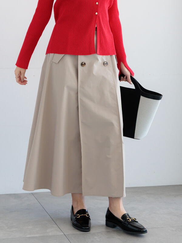 トレンチフレアスカート（ベージュ）｜Te chichi（テチチ）通販