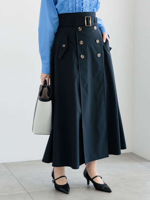 トレンチフレアスカート（ネイビー）｜Te chichi（テチチ）通販