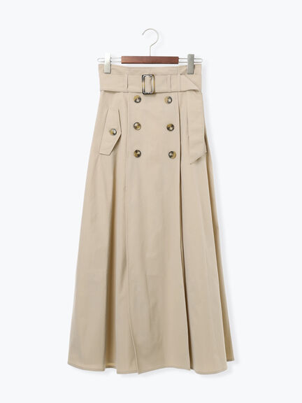 トレンチフレアスカート（オフホワイト/ベージュ/ネイビー）｜Te chichi（テチチ）通販