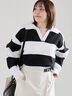 ラガーニット《2026 spring catalog item》（ネイビー/ボーダー）｜Te chichi（テチチ）通販