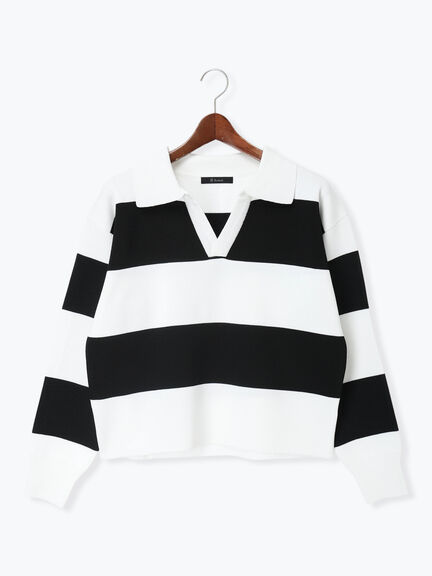 ラガーニット《2026 spring catalog item》（ネイビー/ボーダー）｜Te chichi（テチチ）通販