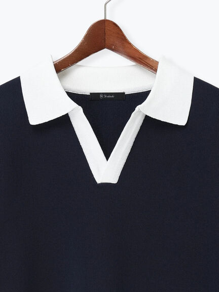 ラガーニット《2026 spring catalog item》（ネイビー/ボーダー）｜Te chichi（テチチ）通販