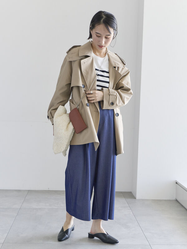 セール】 ボーダーボックスシルエットプルオーバー（ブラック/グリーン