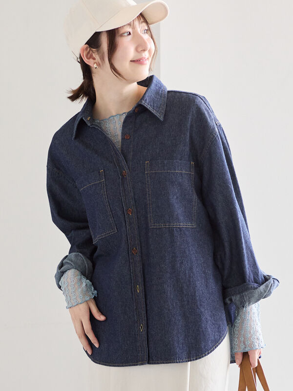 デニムシャツ（ネイビー）｜Te chichi（テチチ）通販