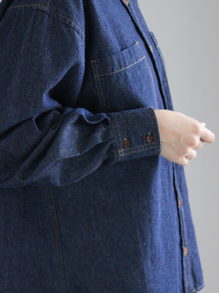 デニムシャツ（サックスブルー/ネイビー）｜Te chichi（テチチ）通販