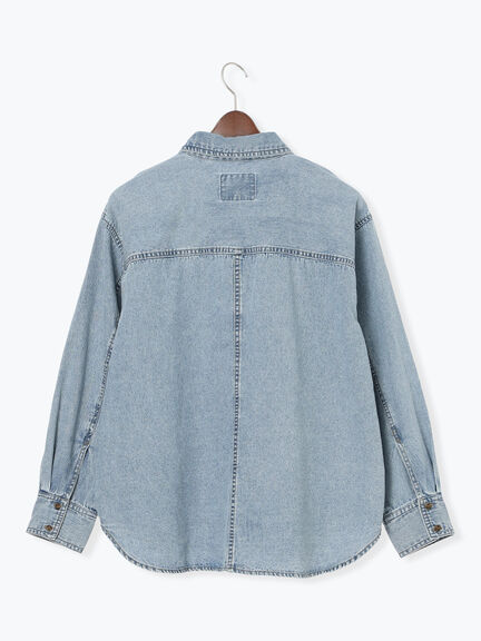 デニムシャツ（サックスブルー/ネイビー）｜Te chichi（テチチ）通販