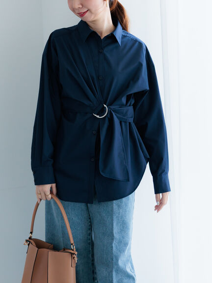 Dカンデザインシャツ（オフホワイト/ブルー/ネイビー）｜Te chichi（テチチ）通販