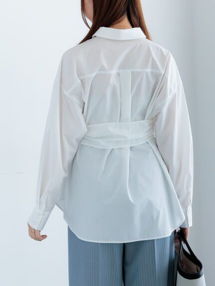 Dカンデザインシャツ（オフホワイト/ブルー/ネイビー）｜Te chichi（テチチ）通販