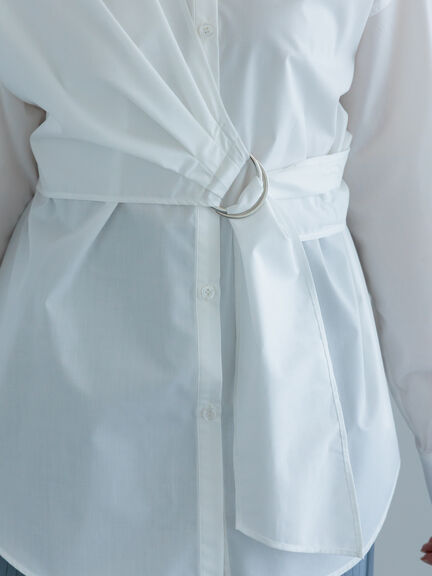 Dカンデザインシャツ（オフホワイト/ブルー/ネイビー）｜Te chichi（テチチ）通販