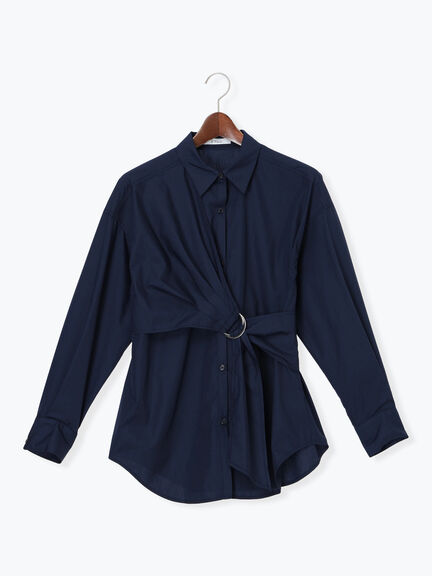 Dカンデザインシャツ（オフホワイト/ブルー/ネイビー）｜Te chichi（テチチ）通販