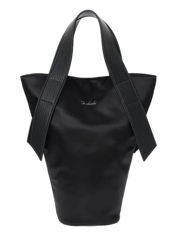 サテンバケットバッグ（チャコールグレー/ブラック/バッグ/バッグ