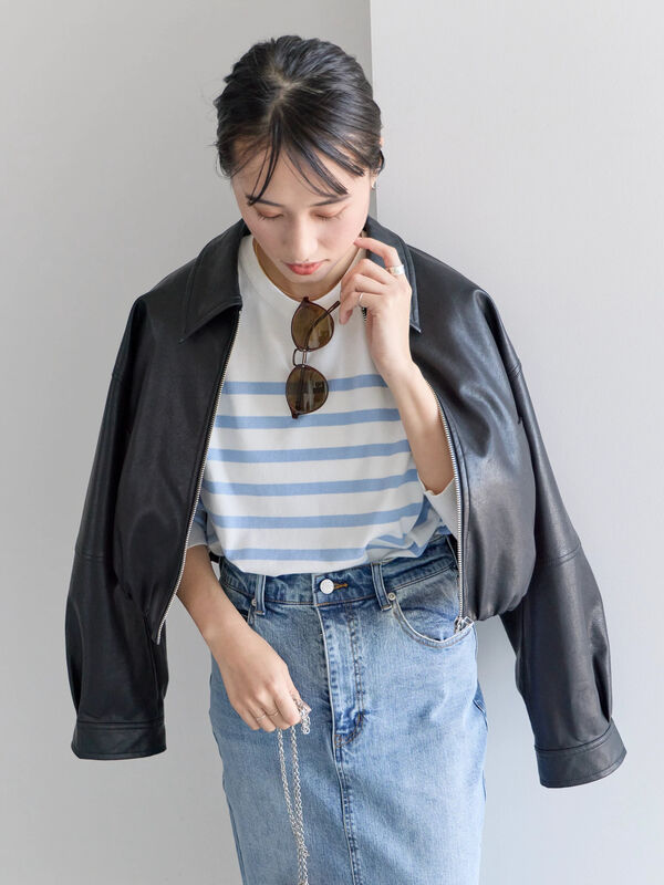 オリミORIMI レザークロップドブルゾン オリミ(ORIMI) コレクション - ファッションプレス