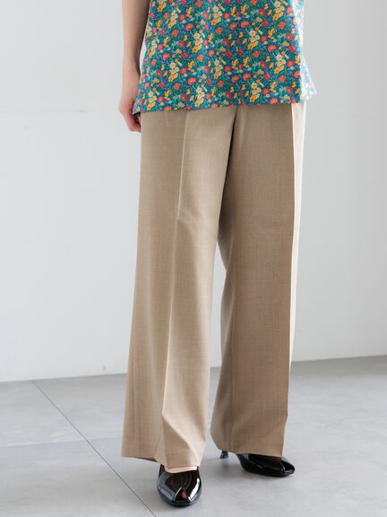 メランジツイルワイドパンツ《2026 spring catalog item》（グレー/ライトベージュ/ブラウン）｜Te chichi（テチチ）通販