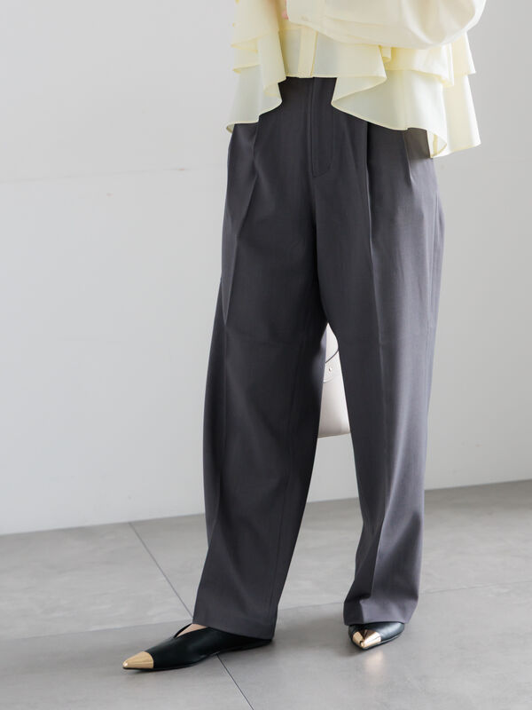 セール】 メランジツイルワイドパンツ《2026 spring catalog item
