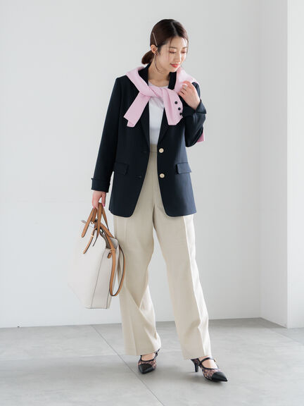 メランジツイルワイドパンツ《2026 spring catalog item》（グレー/ライトベージュ/ブラウン）｜Te chichi（テチチ）通販