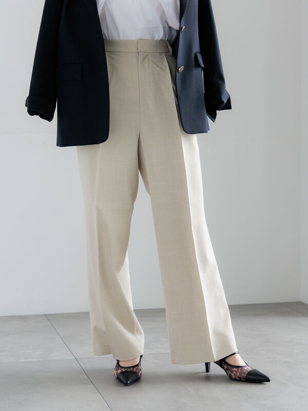 セール】 メランジツイルワイドパンツ《2026 spring catalog item