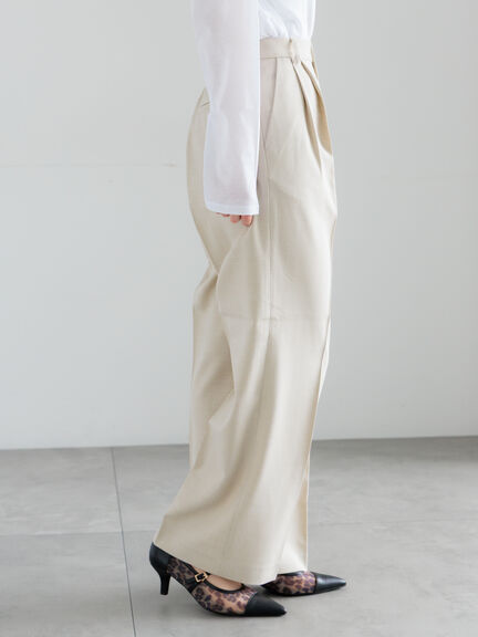 メランジツイルワイドパンツ《2026 spring catalog item》（グレー/ライトベージュ/ブラウン）｜Te chichi（テチチ）通販