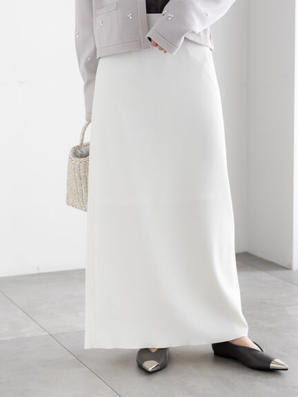 ストレッチジョーゼットナロースカート《2026 spring catalog item》（オフホワイト/チャコールグレー/イエロー）｜Te chichi（テチチ）通販