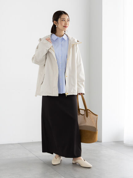 ストレッチジョーゼットナロースカート《2026 spring catalog item》（オフホワイト/チャコールグレー/イエロー）｜Te chichi（テチチ）通販