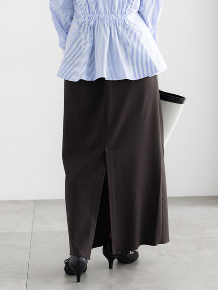 ストレッチジョーゼットナロースカート《2026 spring catalog item》（オフホワイト/チャコールグレー/イエロー）｜Te chichi（テチチ）通販