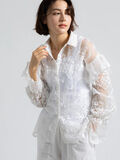 【Atelier ChouChou】オーガンジーレースフリルシャツブラウス（オフホワイト）｜Te chichi（テチチ）通販