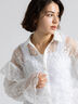【Atelier ChouChou】オーガンジーレースフリルシャツブラウス（オフホワイト）｜Te chichi（テチチ）通販