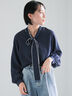 パターンアソートボウタイブラウス《2026 spring catalog item》（ネイビー）｜Te chichi（テチチ）通販