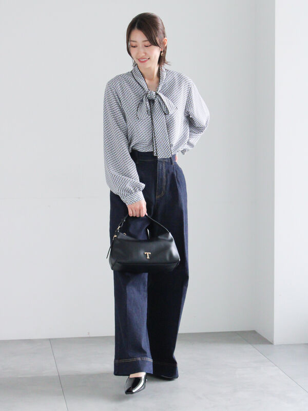 パターンアソートボウタイブラウス《2026 spring catalog item》（オフ