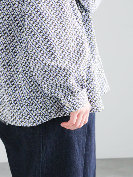 パターンアソートボウタイブラウス《2026 spring catalog item》（オフホワイト/イエロー/ブルー/ネイビー）｜Te chichi（テチチ）通販