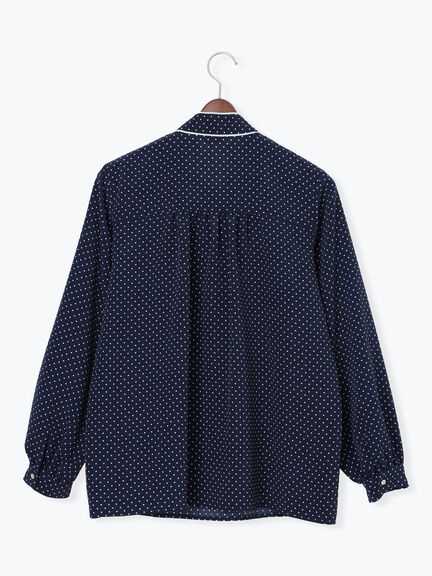 パターンアソートボウタイブラウス《2026 spring catalog item》（オフホワイト/イエロー/ブルー/ネイビー）｜Te chichi（テチチ）通販