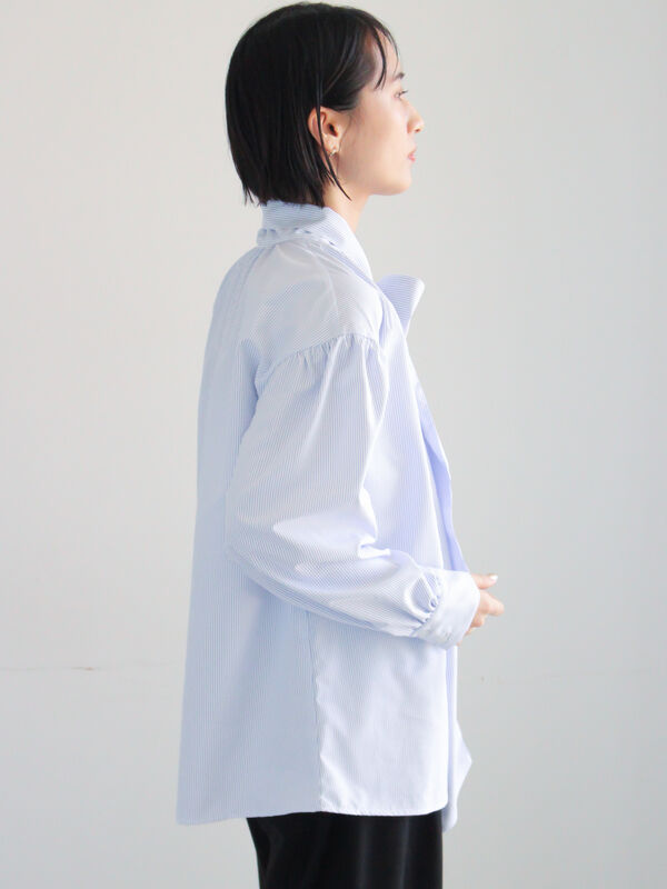 ボウズ様 ビッグボウタイブラウス（オフホワイト/サックスブルー/ネイビー